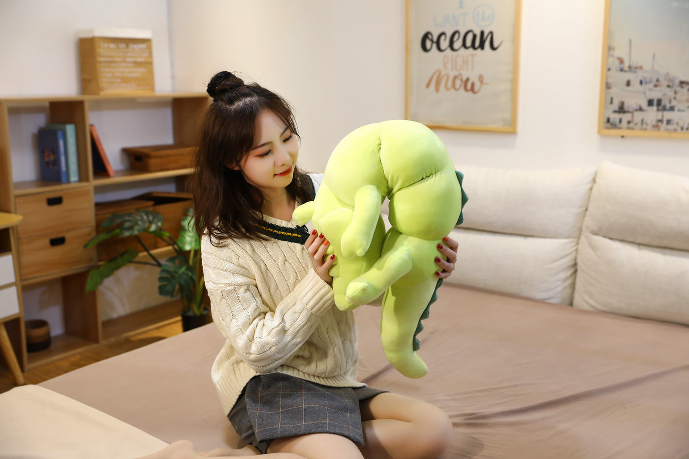 Cute Cartoon Dinosaur Doll Large Pillow Plush Toy