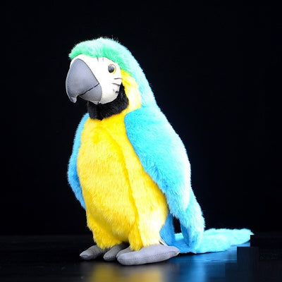 Cute Macaw Doll Simulation Glass Macaw Plush Toy