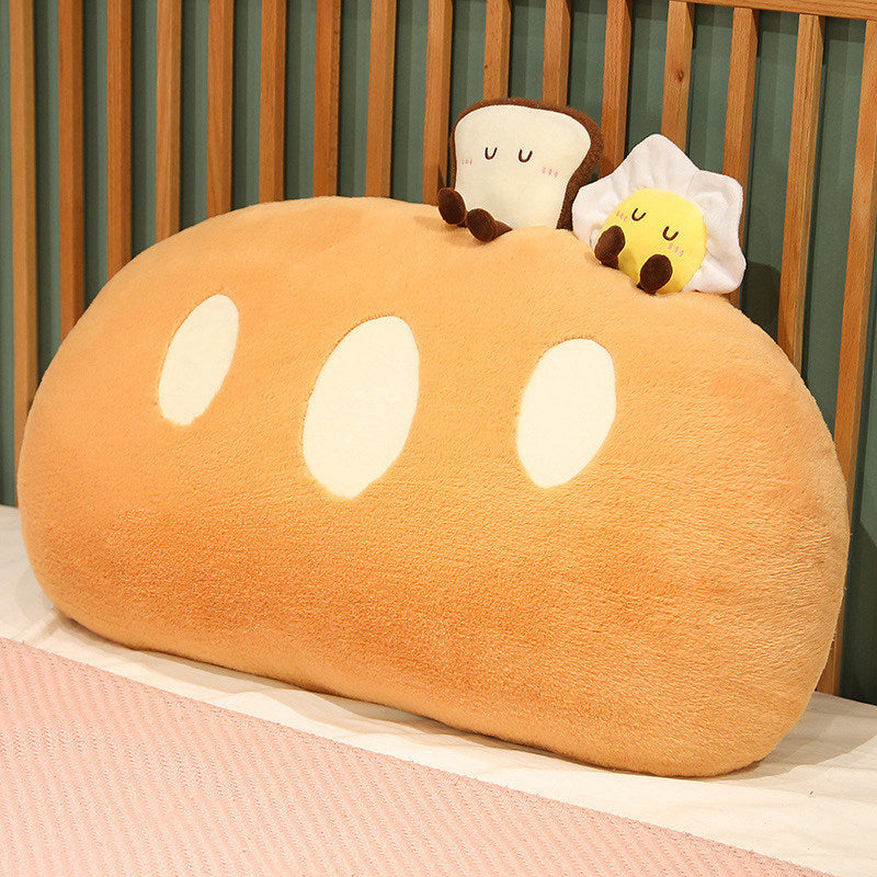 Cute Toast Bedside Cushion Bedroom Removable And Washable