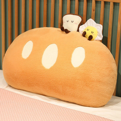 Cute Toast Bedside Cushion Bedroom Removable And Washable