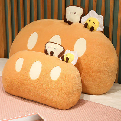 Cute Toast Bedside Cushion Bedroom Removable And Washable