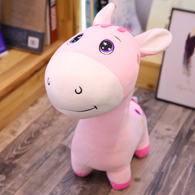 Colorful donkey plush toy ragdoll doll