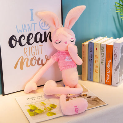 New Style Plush Toy Pink Rabbit Doll Playful Rabbit