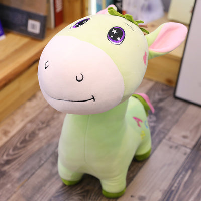 Colorful donkey plush toy ragdoll doll