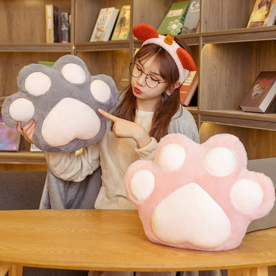 Cat Paw Hand Warmer Covering Pillow In Winter