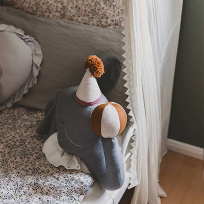 Creativity Plush Elephant Head Wall Ornament
