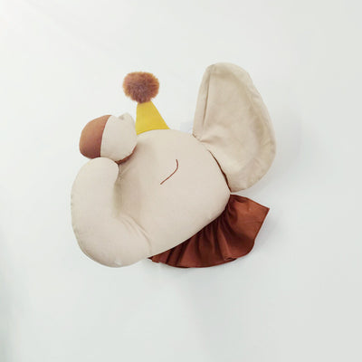 Creativity Plush Elephant Head Wall Ornament