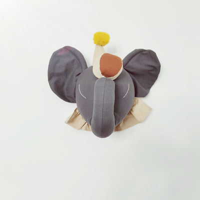Creativity Plush Elephant Head Wall Ornament