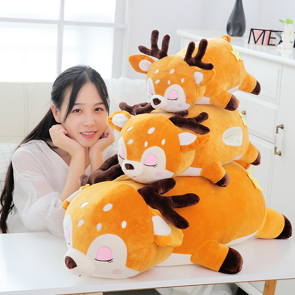 Down Cotton Sika Deer Warm Hand Cover Plush Toy