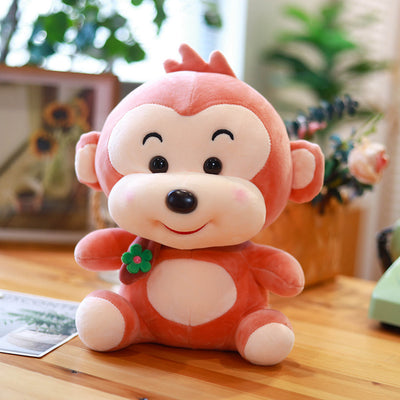 Little Monkey Doll Girl On Bed Hug Sleeping Zodiac Doll Child Birthday Gift Cute Cute Plush Toy
