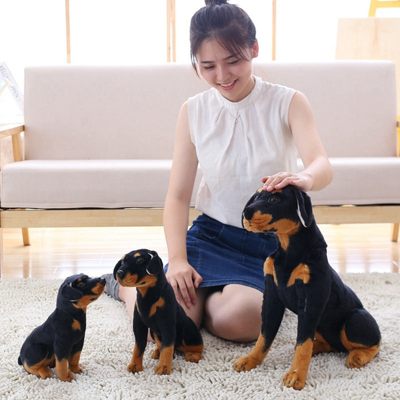 Simulation Dog Rottweiler Doll Plush Toy