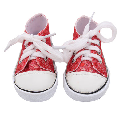 Doll Shoes Cross-border Hot Sale 18-inch American Girl 7cm Canvas Shoes American Gir Shoes
