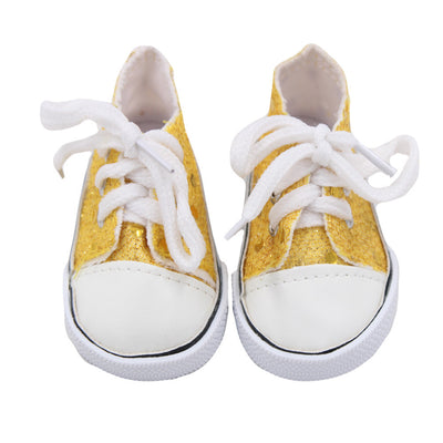 Doll Shoes Cross-border Hot Sale 18-inch American Girl 7cm Canvas Shoes American Gir Shoes