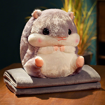 Cute Pillow Quilt Dual-use Two-in-one Nap Blanket