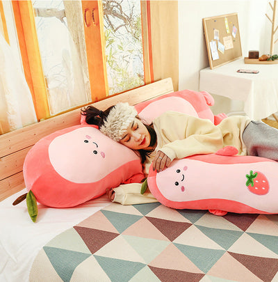 Avocado Peach Plush Doll Girls Bed Sleeping Long Pillow Pillow Ragdoll Cushion Large Doll