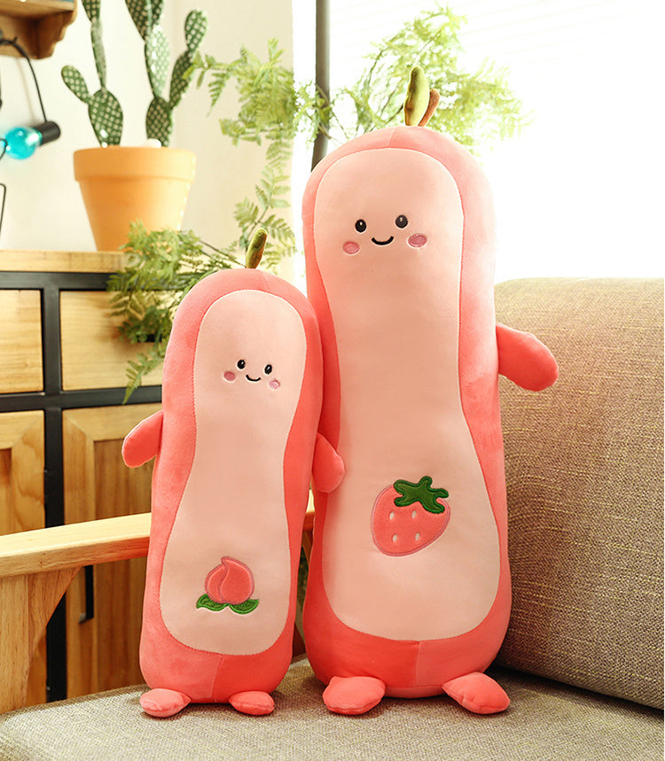Avocado Peach Plush Doll Girls Bed Sleeping Long Pillow Pillow Ragdoll Cushion Large Doll