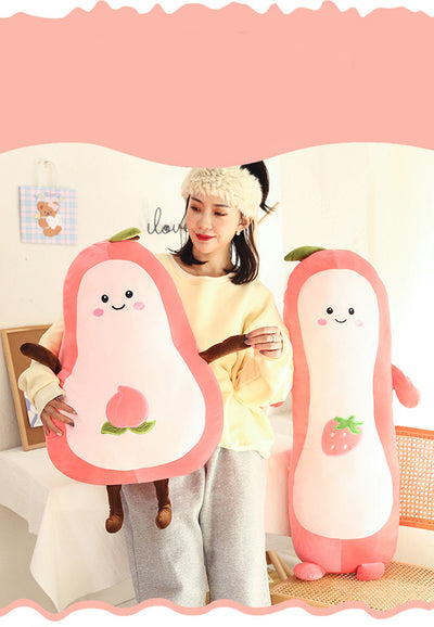 Avocado Peach Plush Doll Girls Bed Sleeping Long Pillow Pillow Ragdoll Cushion Large Doll