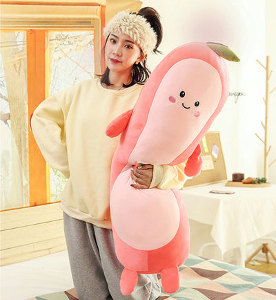 Avocado Peach Plush Doll Girls Bed Sleeping Long Pillow Pillow Ragdoll Cushion Large Doll