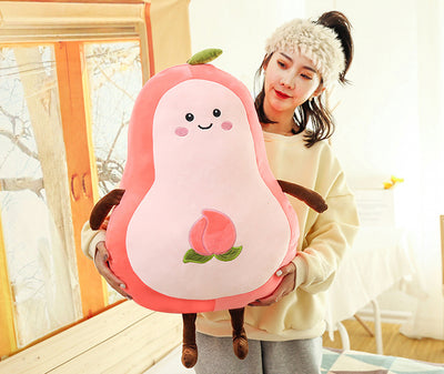 Avocado Peach Plush Doll Girls Bed Sleeping Long Pillow Pillow Ragdoll Cushion Large Doll