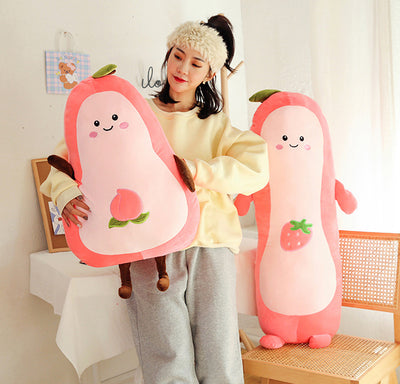 Avocado Peach Plush Doll Girls Bed Sleeping Long Pillow Pillow Ragdoll Cushion Large Doll