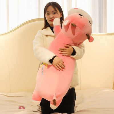 Cute Cow Pillow Baby Long Bed To Comfort Sleeping Cartoon Animal Doll Baby Children