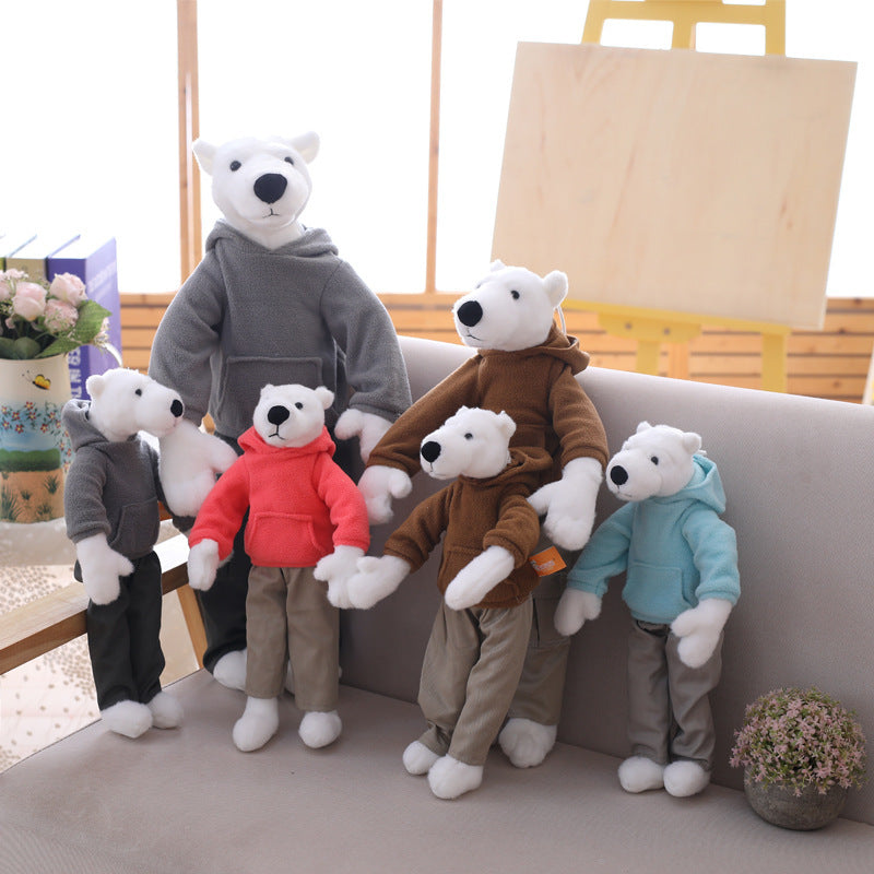 Dressing Long-Legged Polar Bear Doll Plush Toy