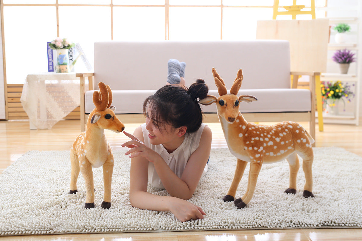 Simulation Of Giraffe And Sika Deer Plush Toy