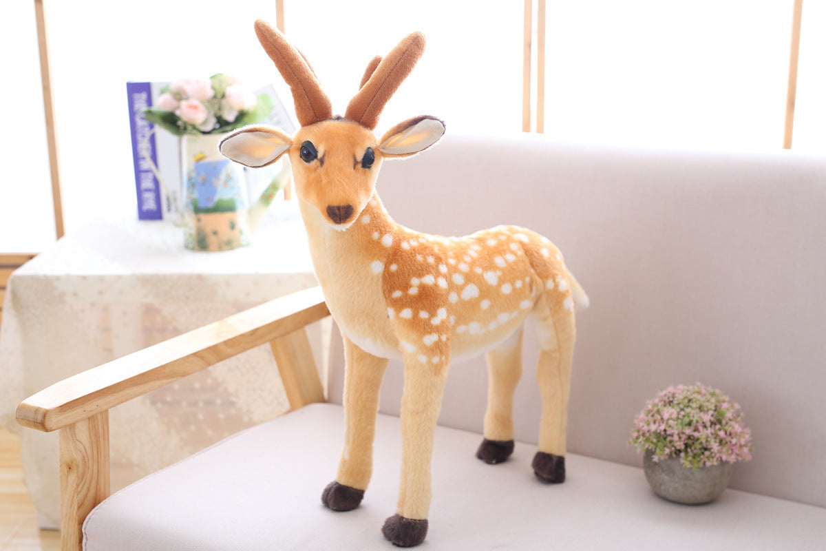 Simulation Of Giraffe And Sika Deer Plush Toy