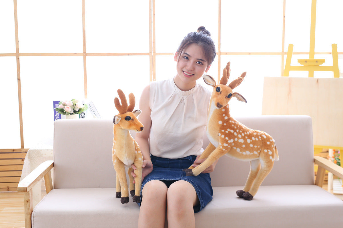 Simulation Of Giraffe And Sika Deer Plush Toy