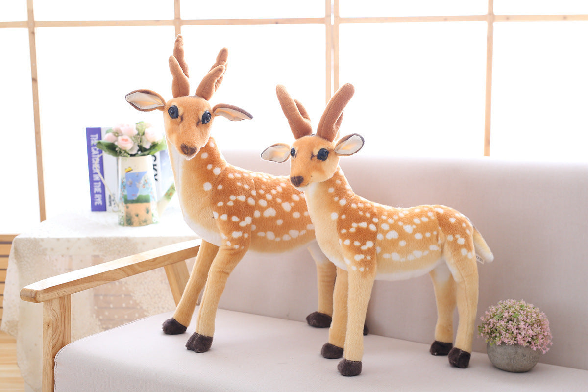 Simulation Of Giraffe And Sika Deer Plush Toy