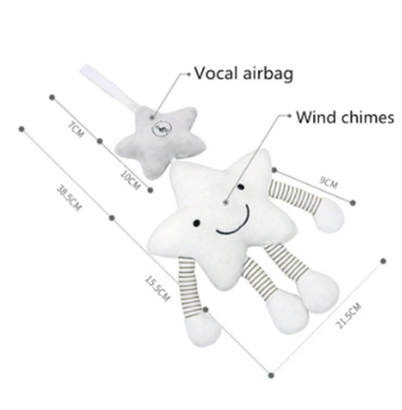 Children's Double Star Copper Bell Clouds Stars Wind Chimes