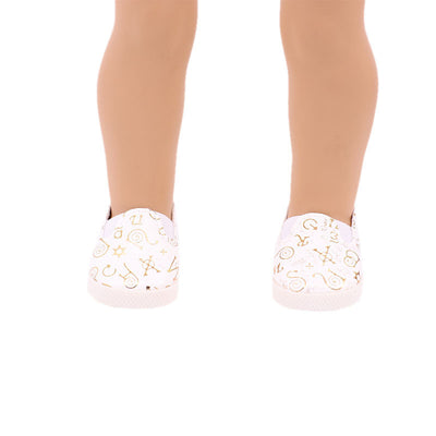 18 Inch American Girl Doll White Shoes