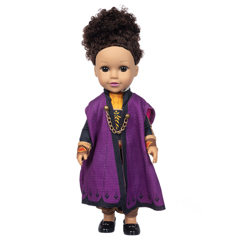 Brown Hair Girl Simulation Glue Doll Set