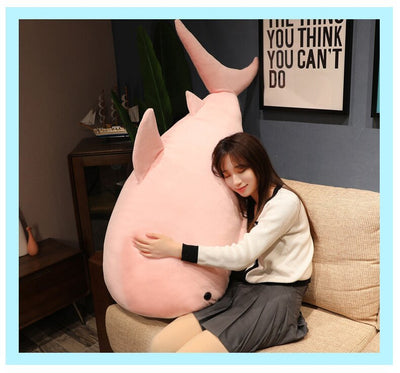 Internet Celebrity Cushion Plush Toy Cushion Sofa Bed Cuddly Doll Lying Whale Floor Mat New