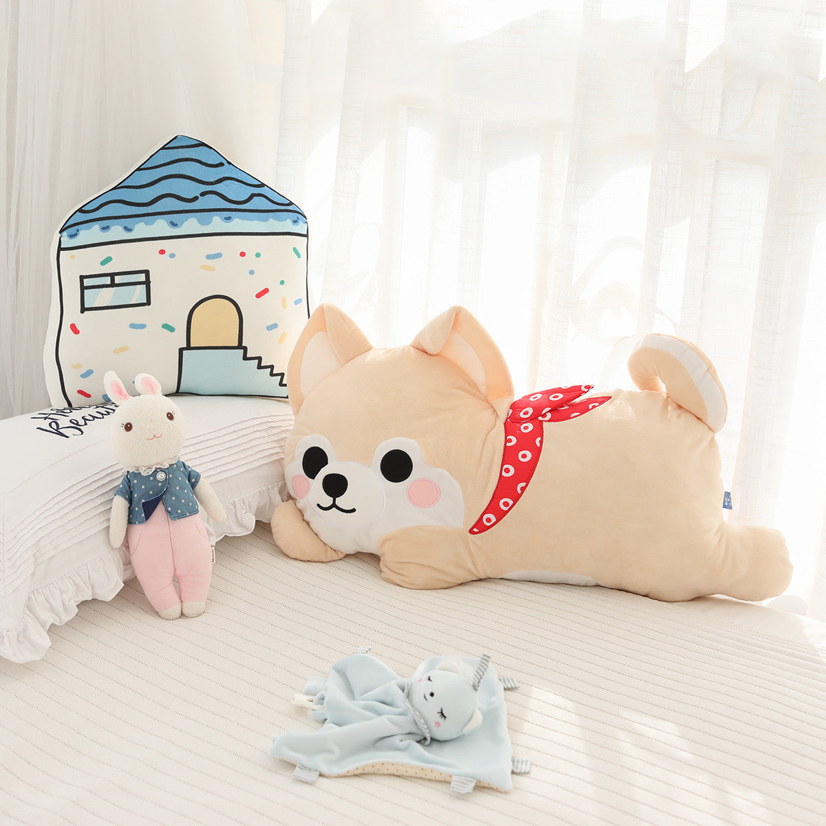 Cute printed Shiba Inu cushion pillow