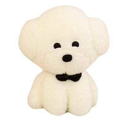 Cute Wang Xiaobai doll bow tie dog plush toy