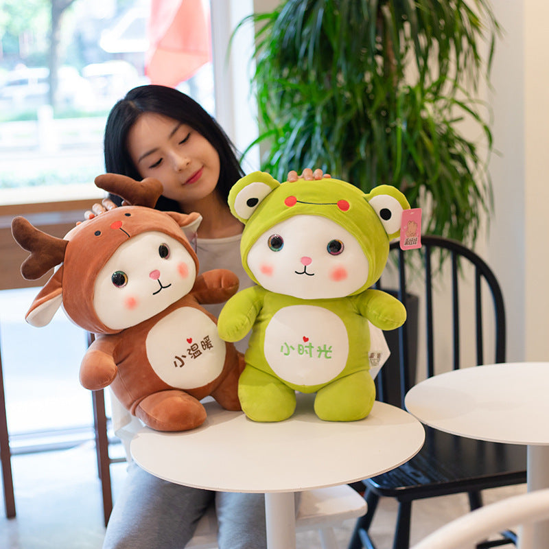 Soft cartoon standing cat doll