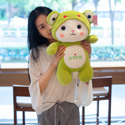 Soft cartoon standing cat doll