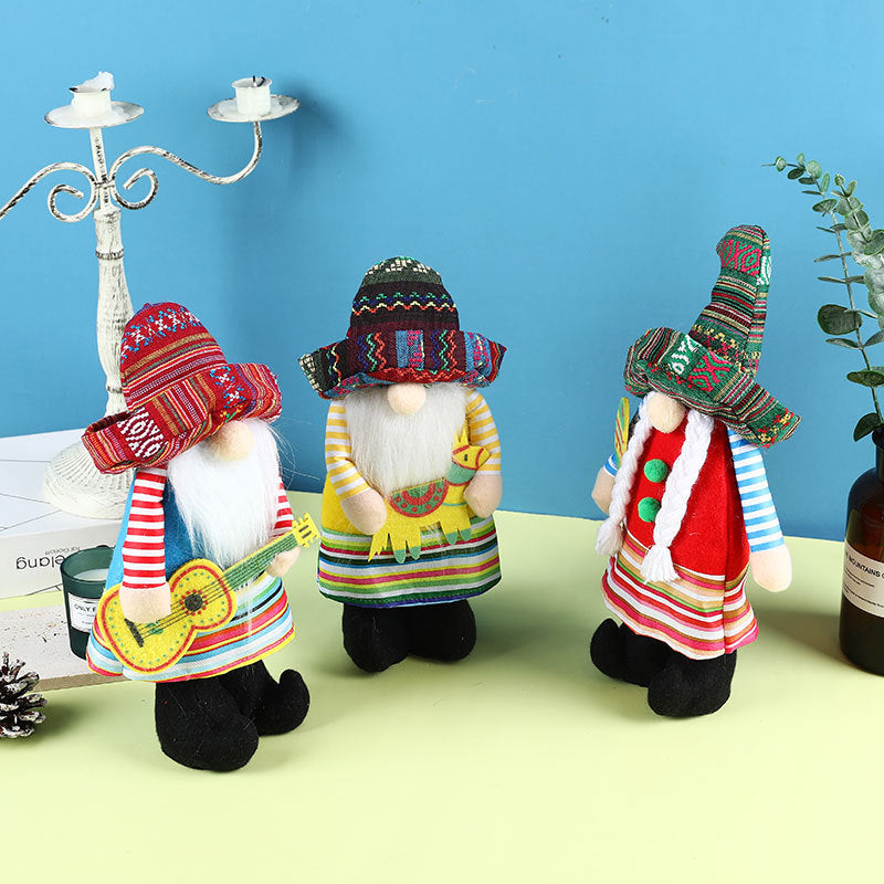 Mexican Carnival Sombrero Standing Musical Instrument Decoration