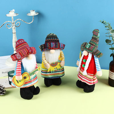 Mexican Carnival Sombrero Standing Musical Instrument Decoration