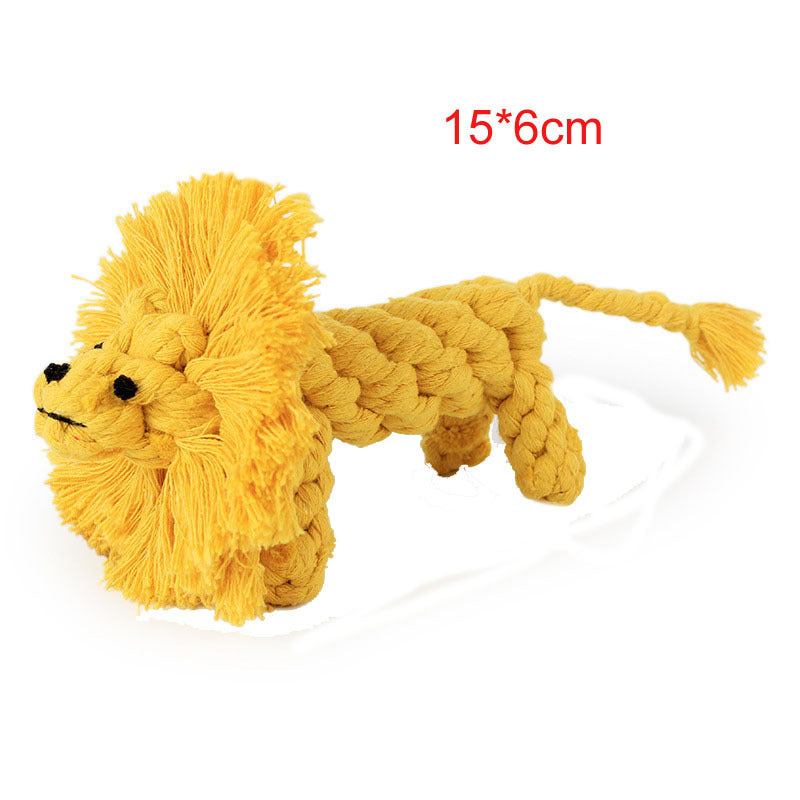 Animal Series Molar Teeth Cleaner Cotton Rope Cat Toy