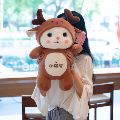 Soft cartoon standing cat doll