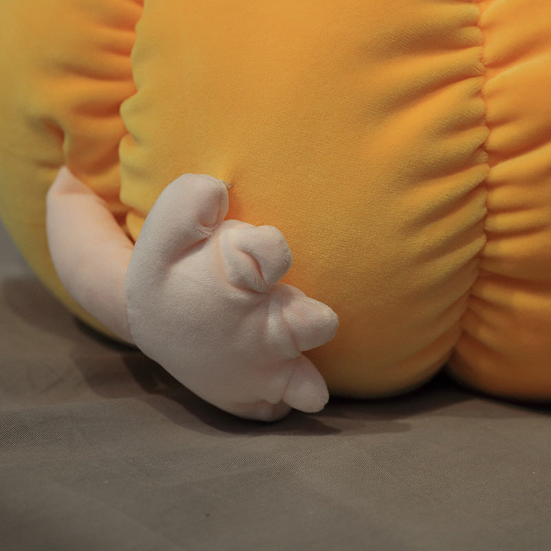 Creative pumpkin Figurine with poached eggs