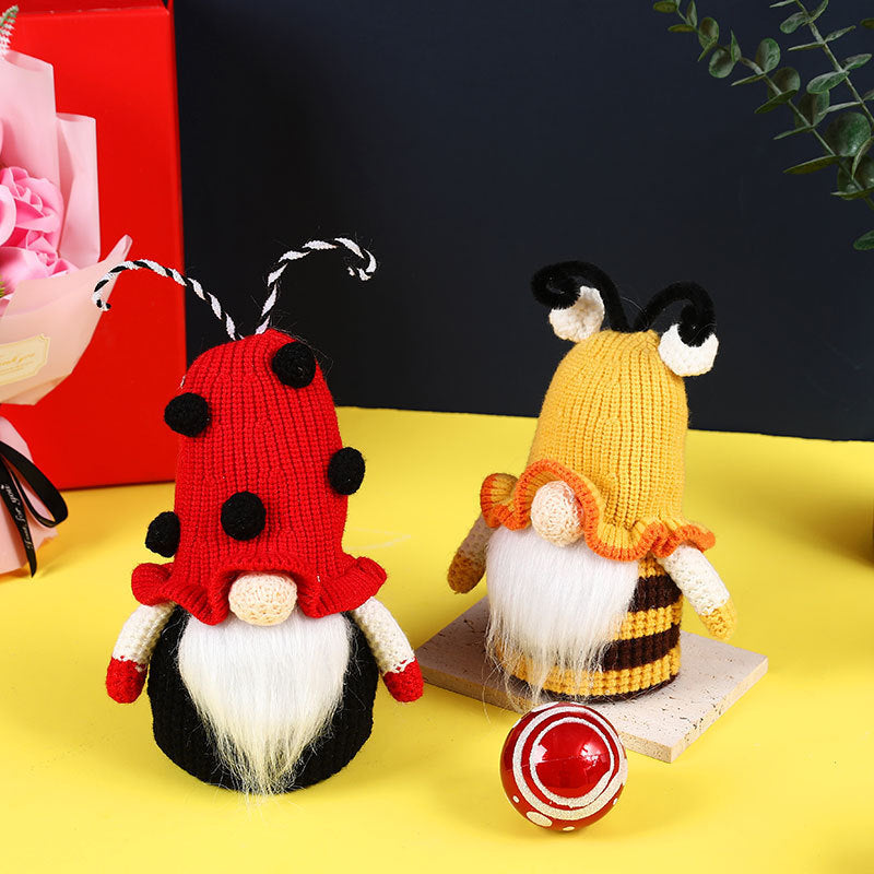 Bee Knitting Wool Cute Doll Creative Goblin Doll Gift