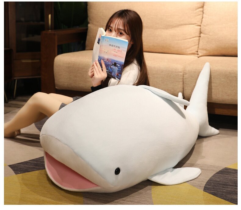 Internet Celebrity Cushion Plush Toy Cushion Sofa Bed Cuddly Doll Lying Whale Floor Mat New