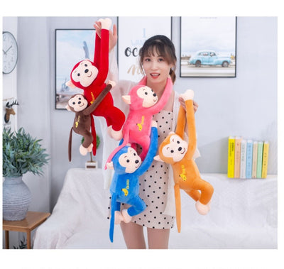 Long-armed Monkey Plush Toy Cute Banana Hanging Curtain