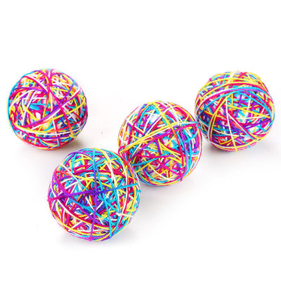 (Random color) The New Cat Toy With a 9 Cm Diameter Wool Ball is Scratch-Proof