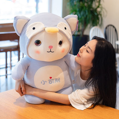 Soft cartoon standing cat doll