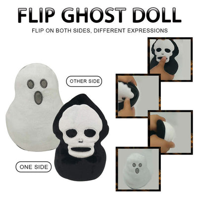 Reversible Halloween Ghost Flip Stuffed Plush Doll