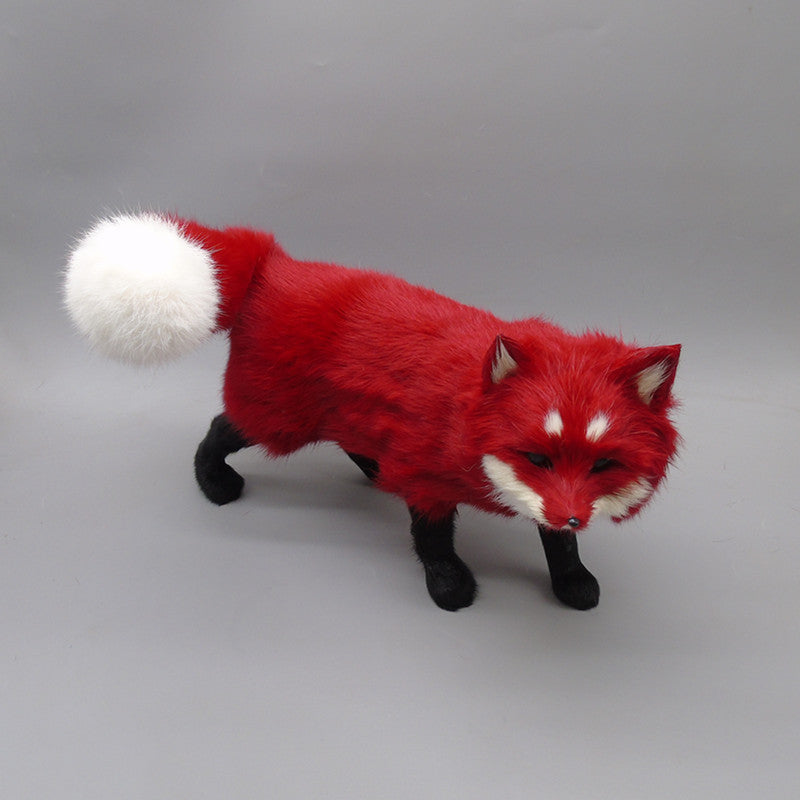 Crafts Rabbit Fur Simulation Fox Enhance Popularity Charm Home Decoration Handicrafts
